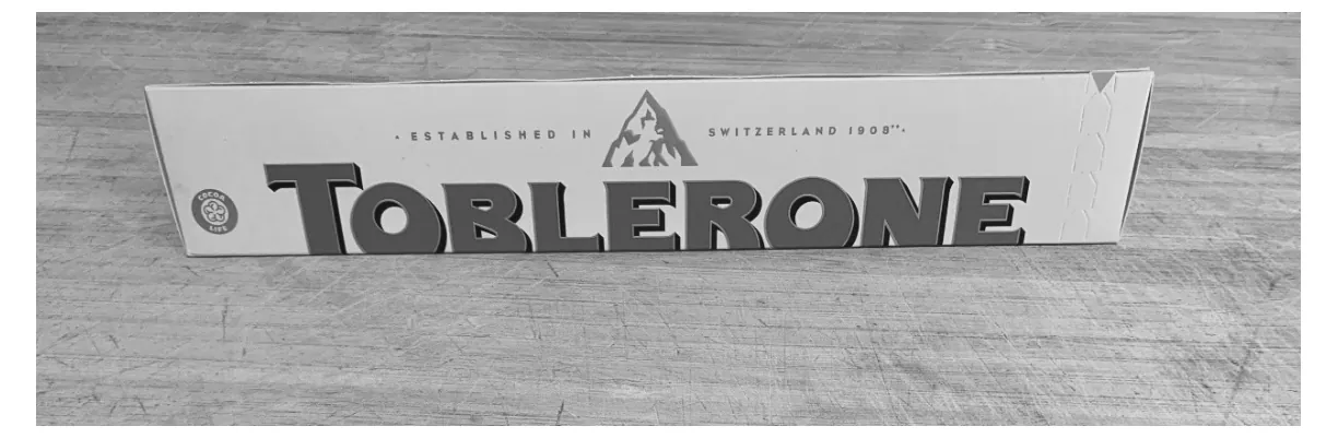 Foto van een reep Toblerone.